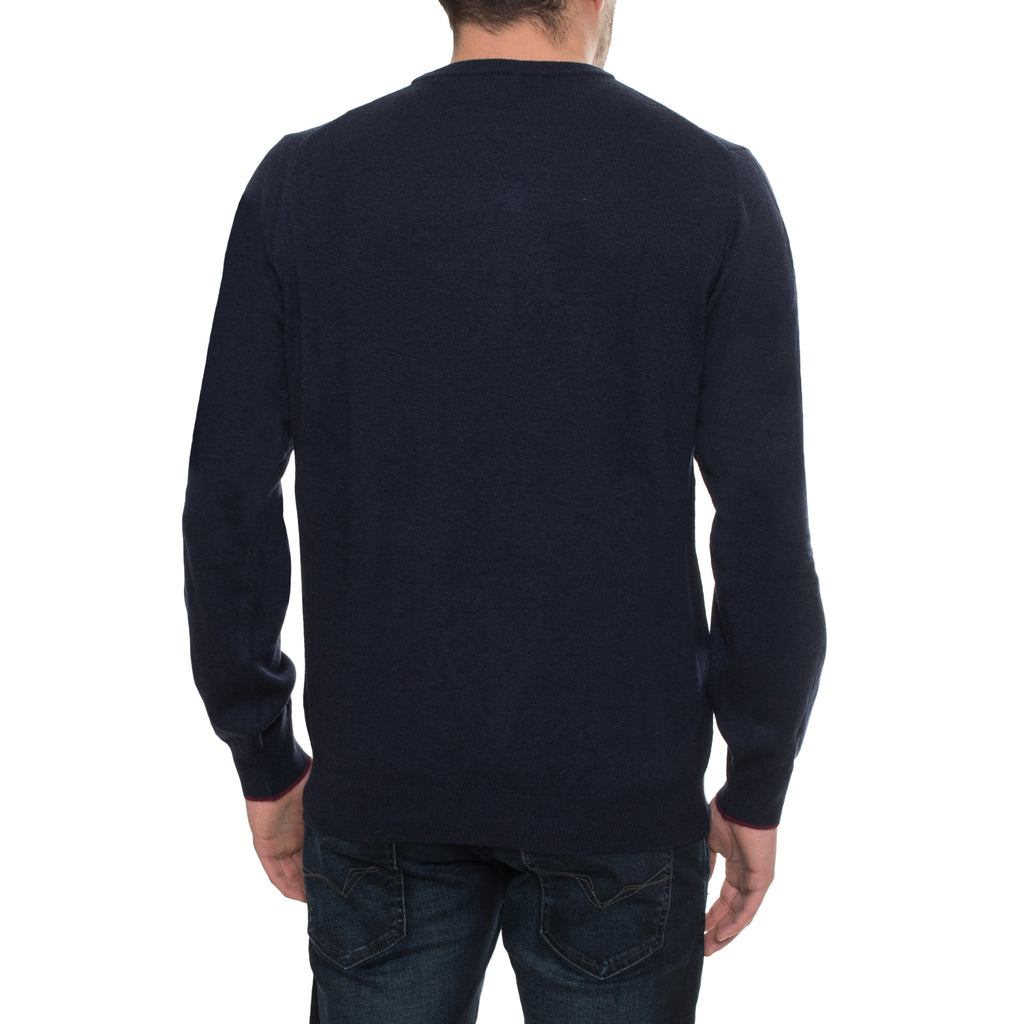 SERGIO TACCHINI navy megztinis su vilna ir kašmyru vyrams