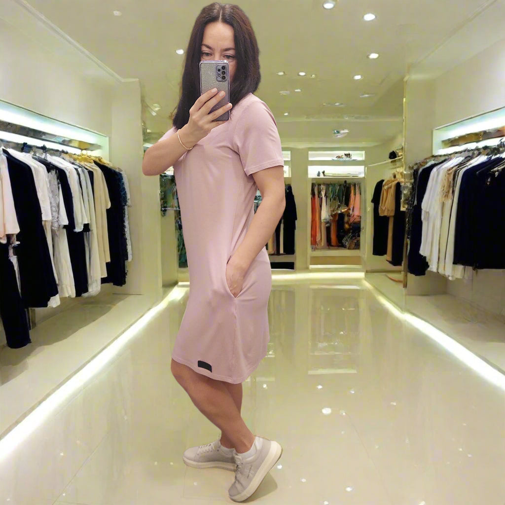 PEPPER Blush Pink bamboo suknelė moterims