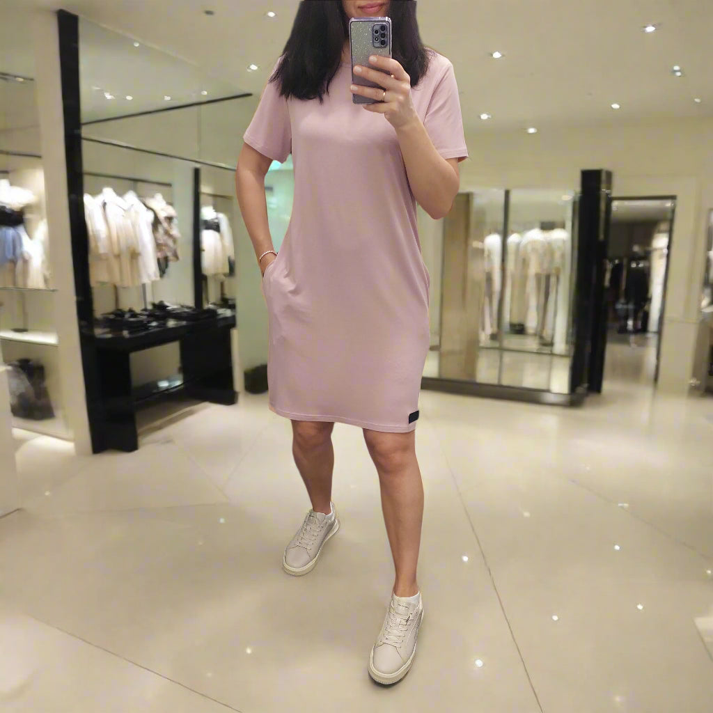 PEPPER Blush Pink bamboo dress for women