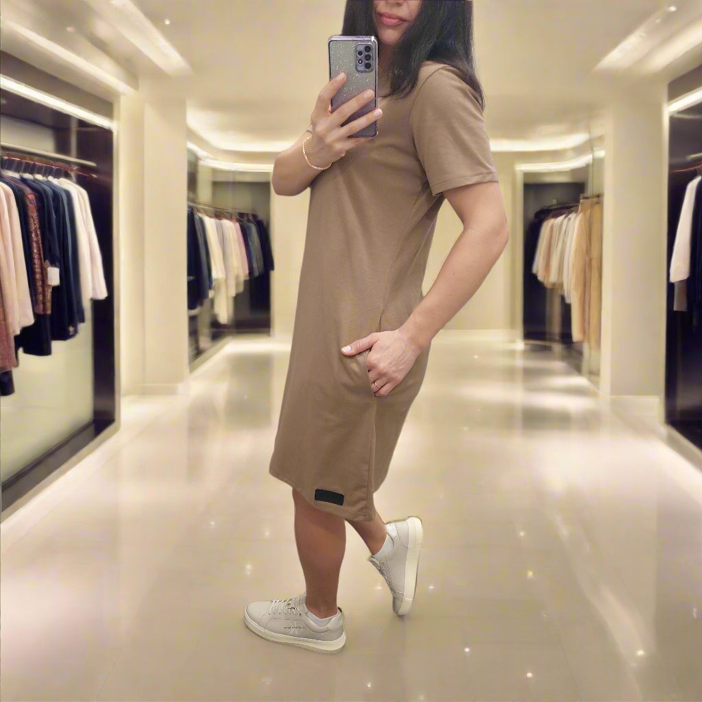 PEPPER Daily Fit Camel dress for women