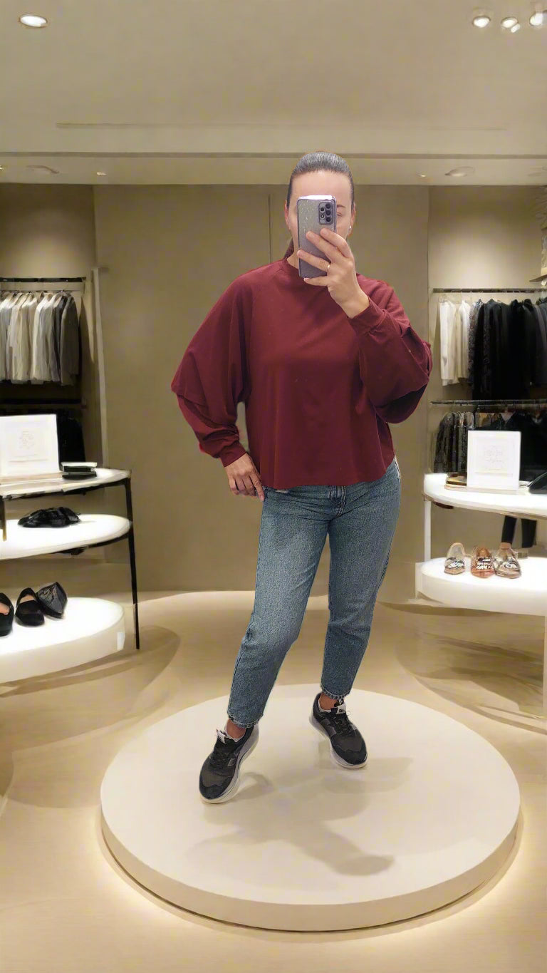 LUMINA bordo palaidinė moterims