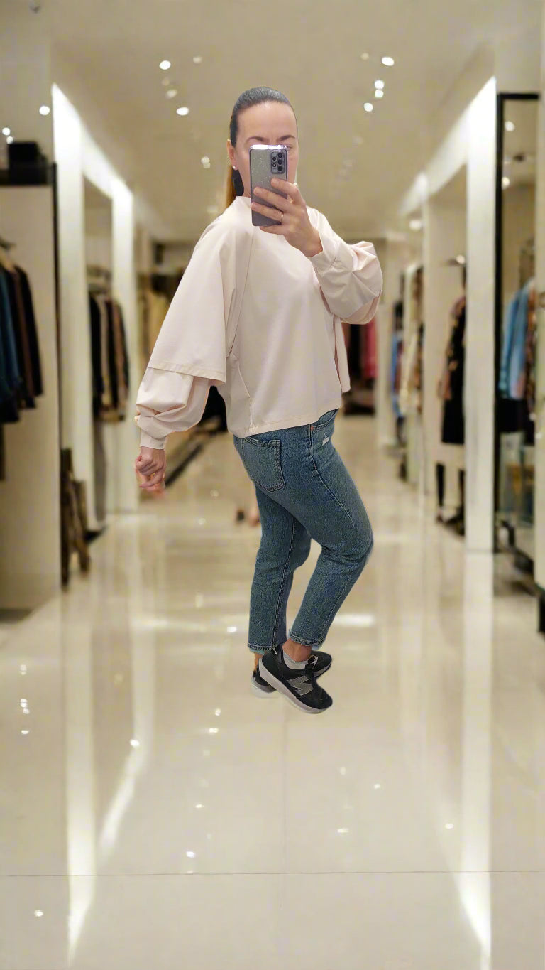 LUMINA kreminė palaidinė moterims