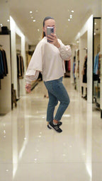 LUMINA kreminė palaidinė moterims