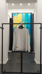 PEPPER UNISEX Dream Cement sweatshirt with fluff and inscription 