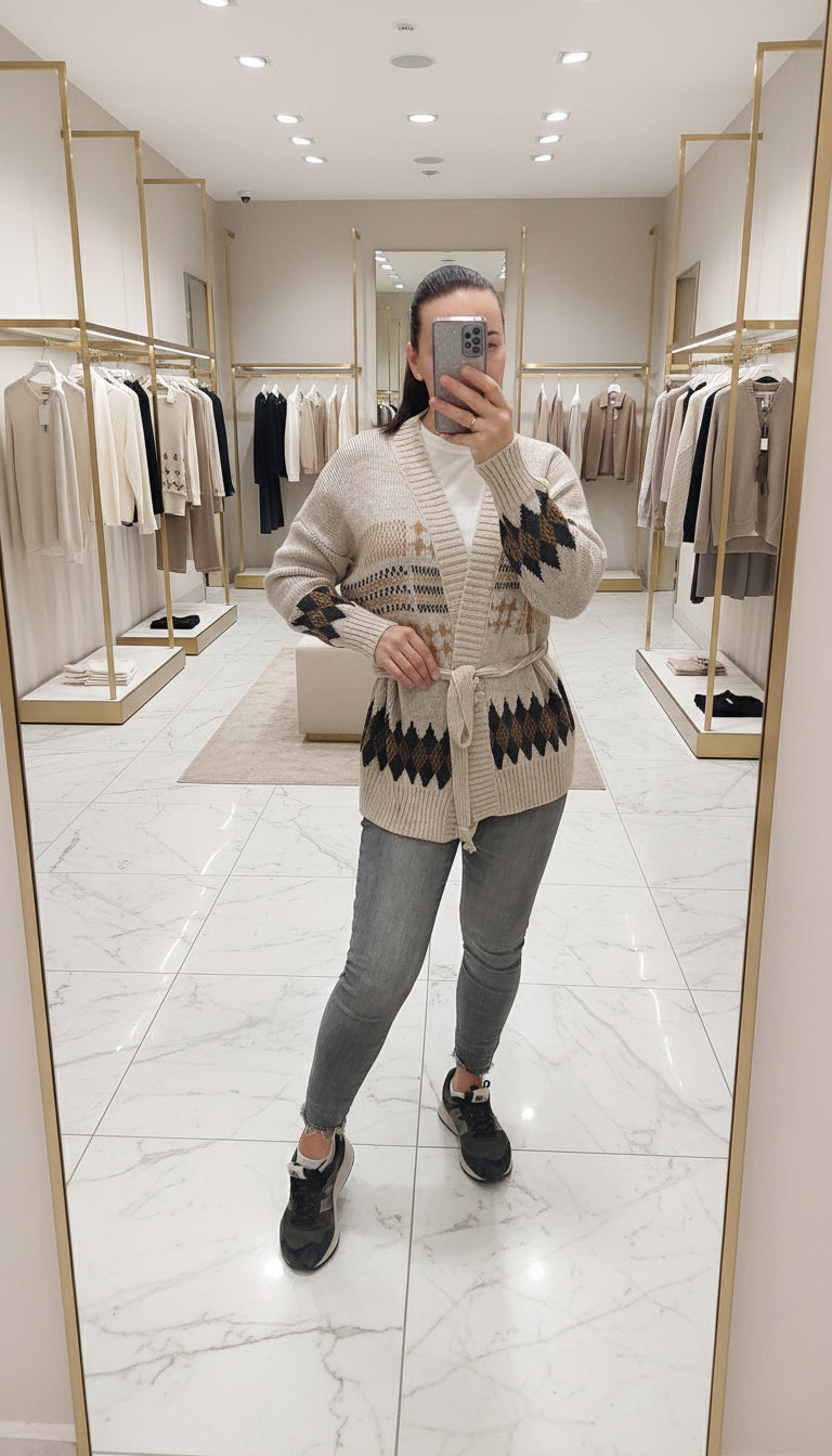 ALTAMIRA belted sweater for women