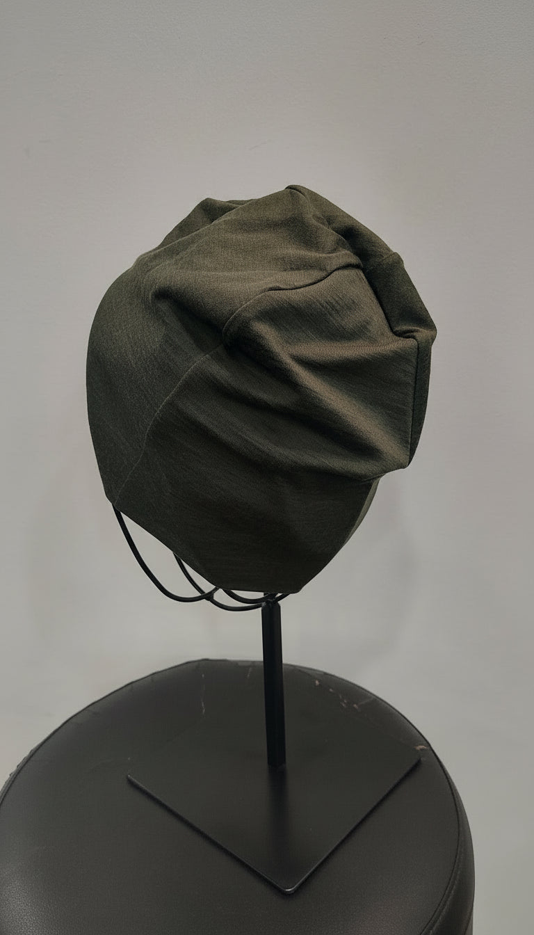 PEPPER UNISEX green merino vilnos kepurė