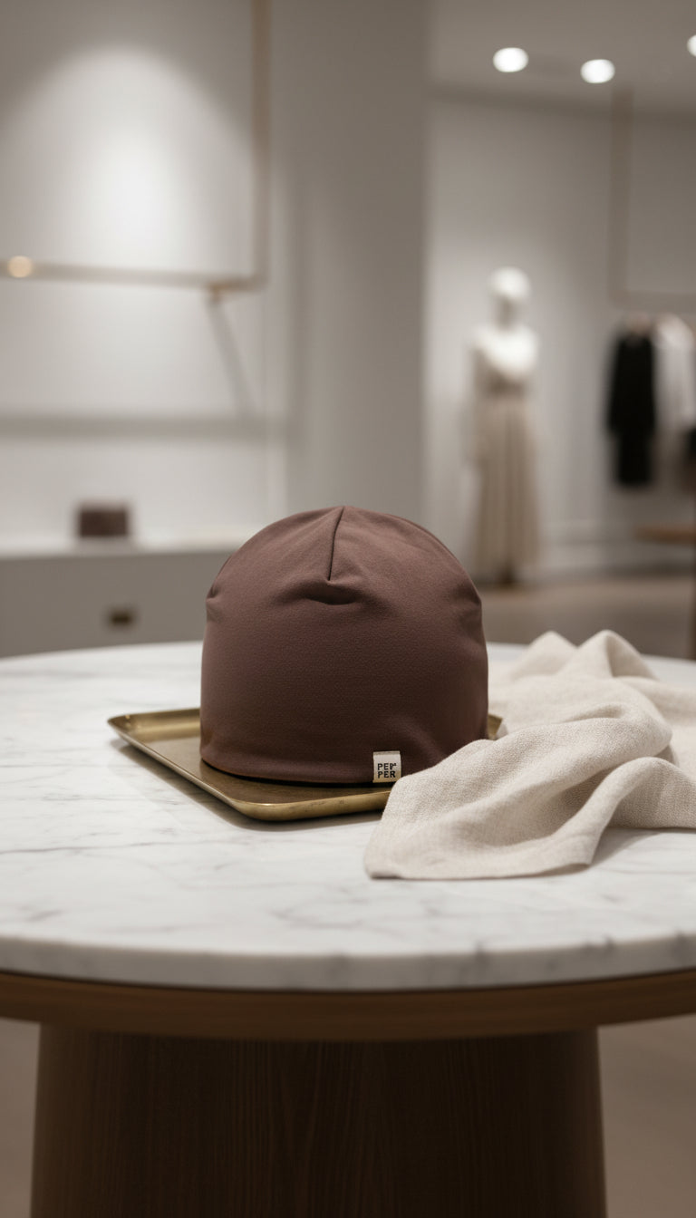 PEPPER UNISEX ruda medvilninė kepurė