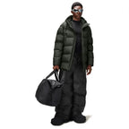 RAINS UNISEX Puffer žalia parka