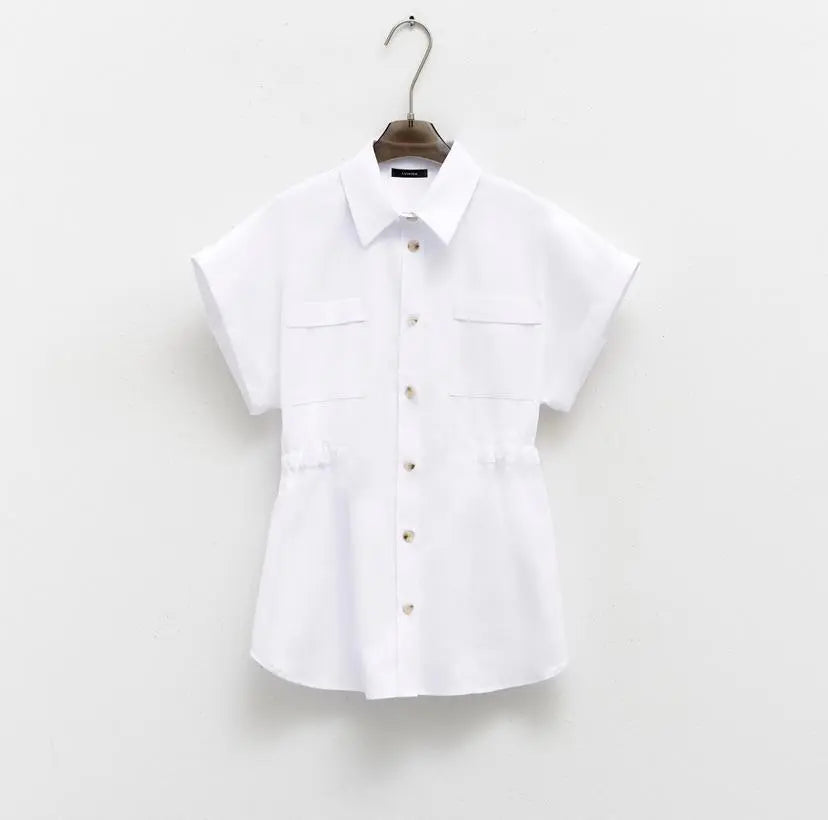 LUMINA balti marškiniai moterims