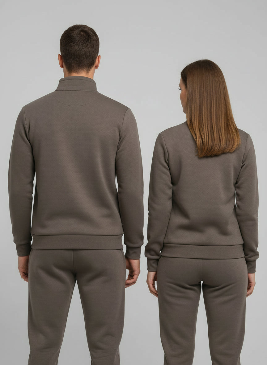 PEPPER UNISEX Comfort Slate džemperis su užtrauktuku