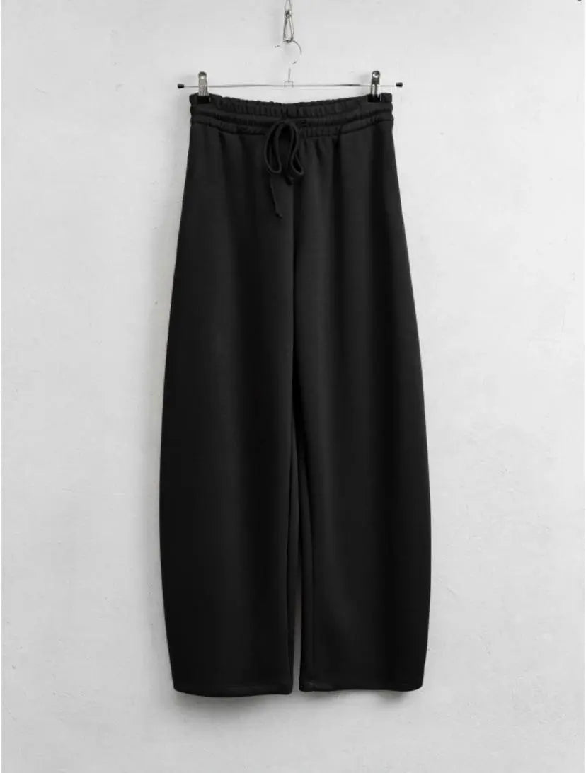 LUMINA juodos laisvalaikio kelnės moterims