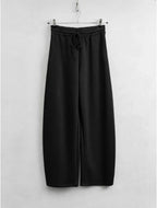 LUMINA juodos laisvalaikio kelnės moterims