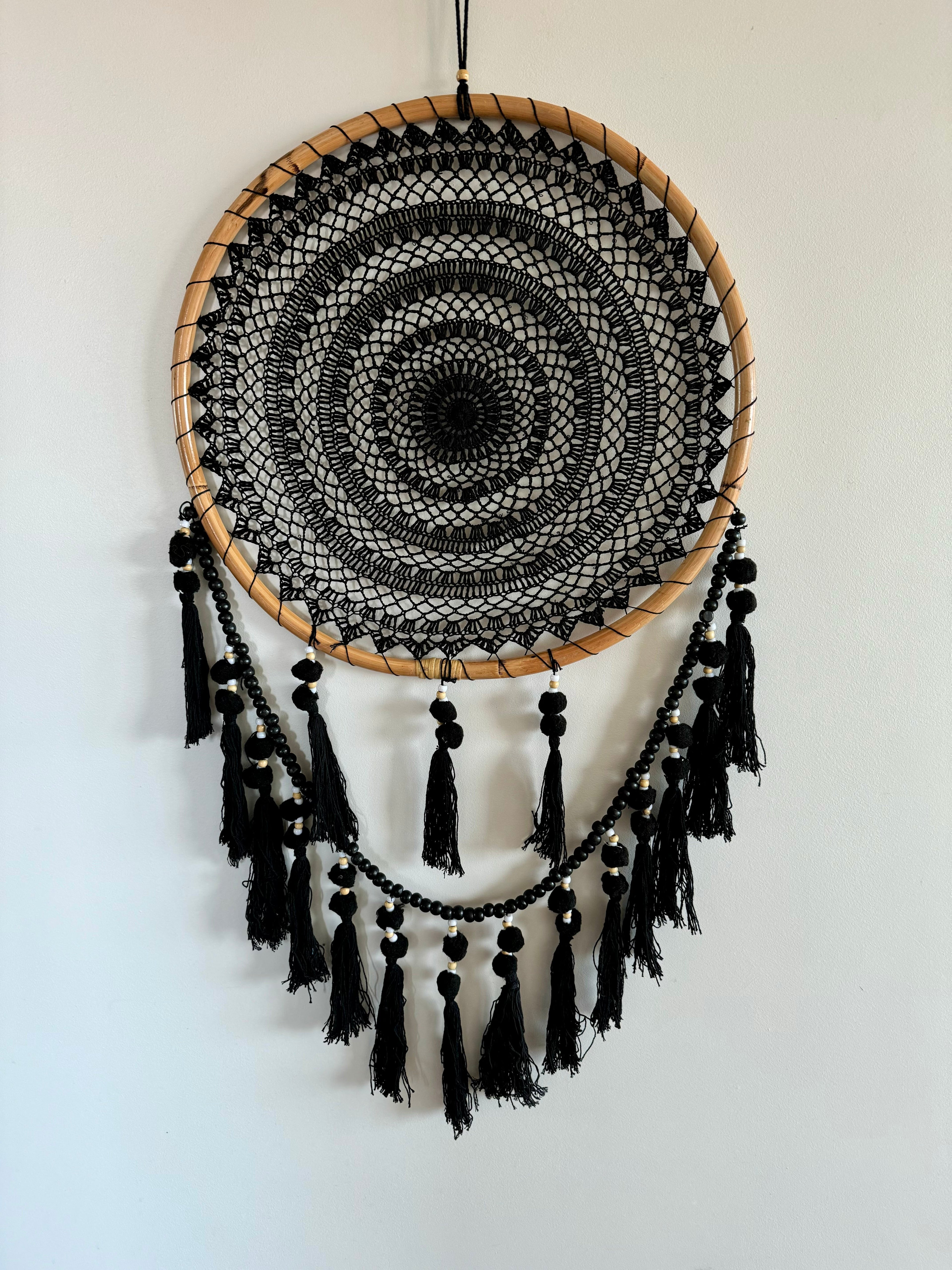 52 cm juoda sapnų gaudyklė