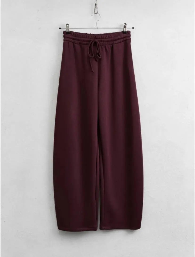 LUMINA bordo laisvalaikio kelnės moterims