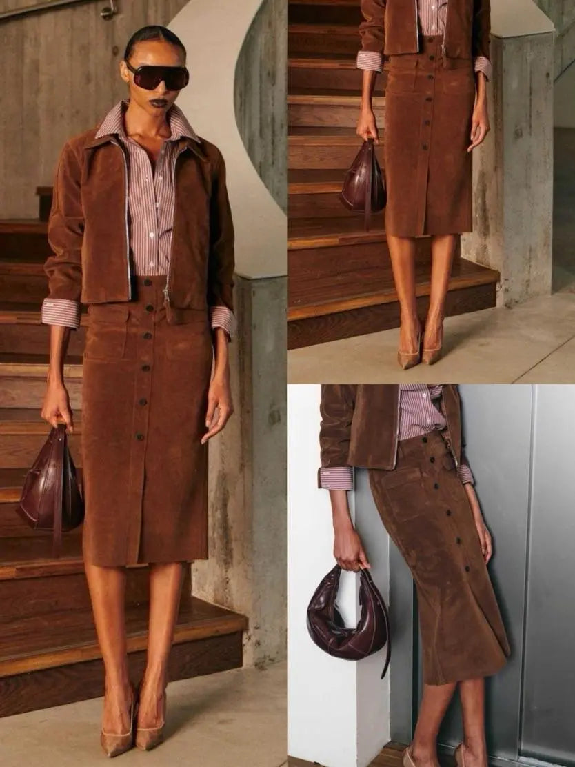 LUMINA zomšinis sijonas