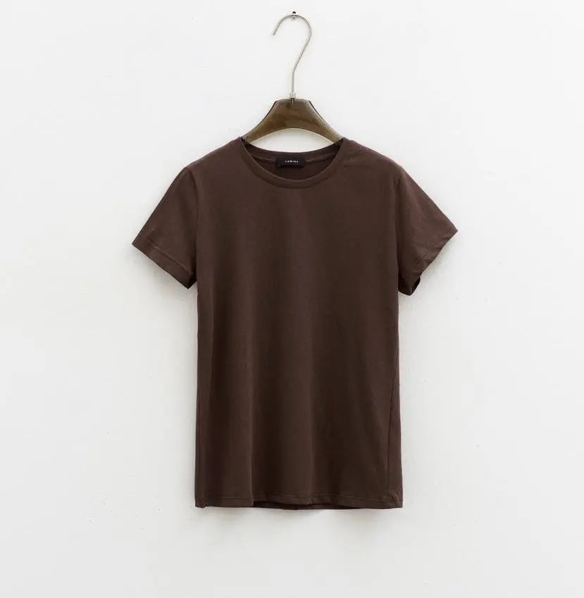 Lumina brown casual t-shirt for women