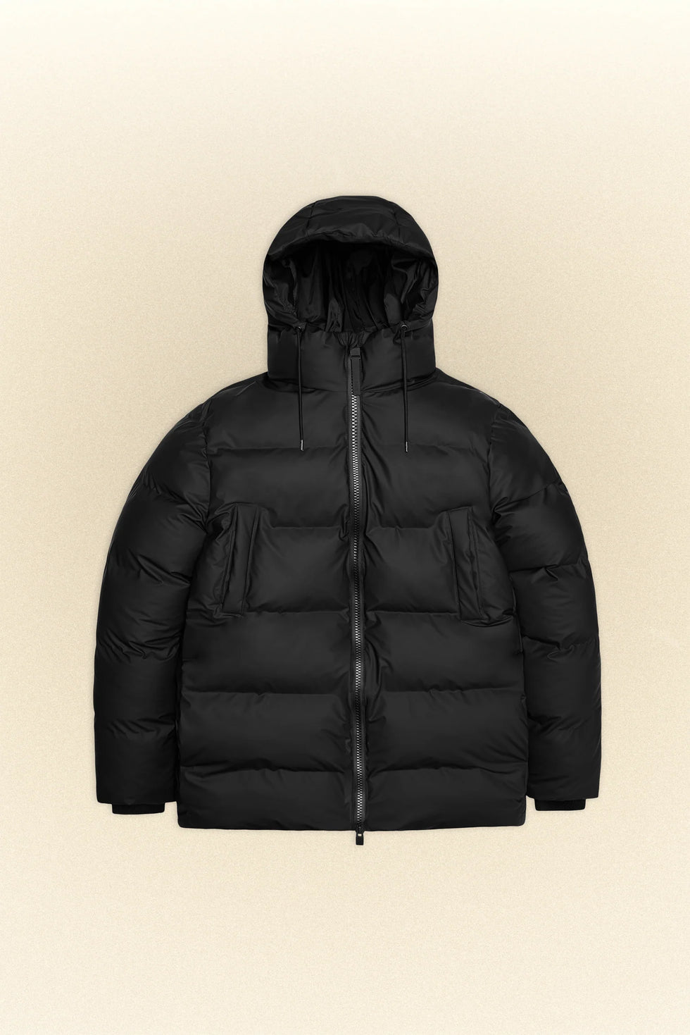 RAINS UNISEX Puffer black parka