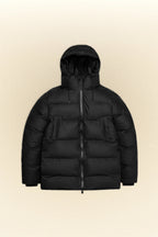 RAINS UNISEX Puffer black parka