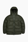 RAINS UNISEX Puffer žalia parka