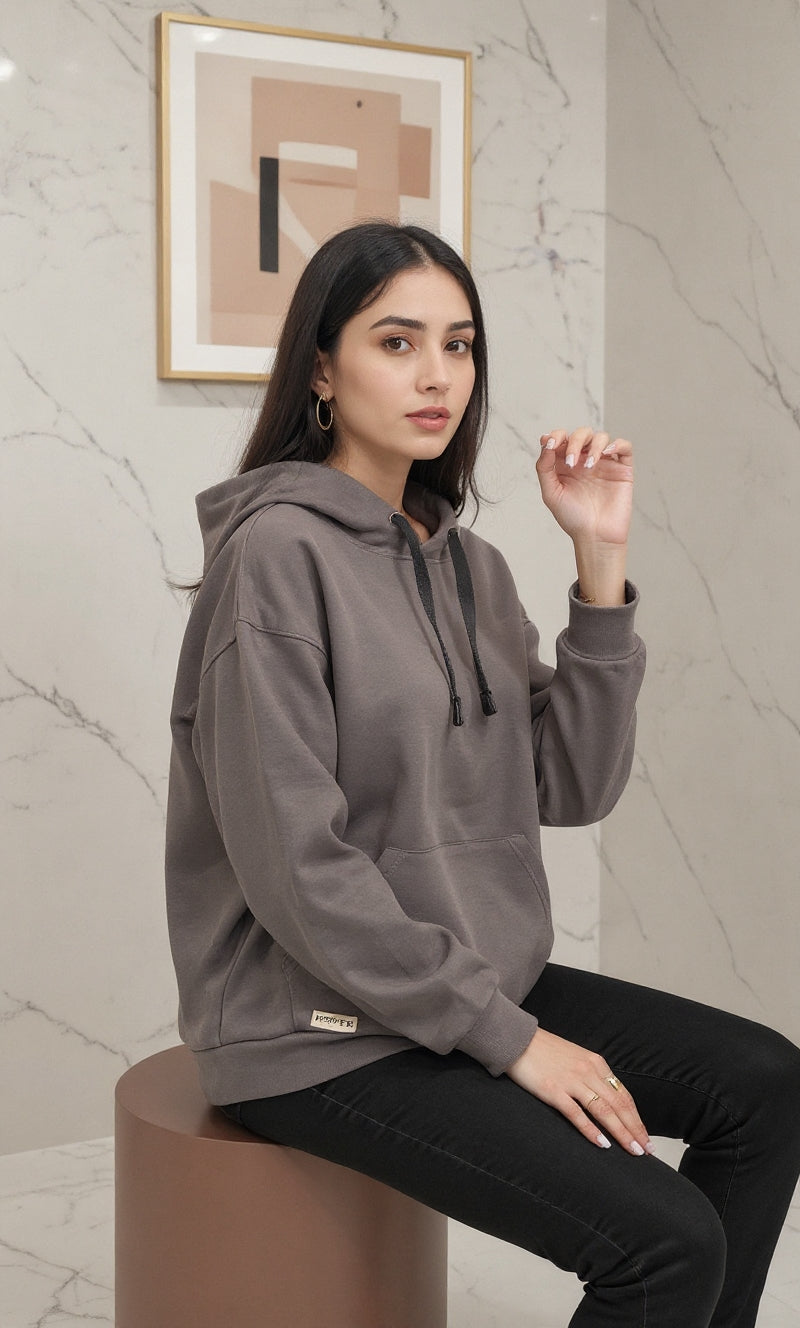 PEPPER UNISEX oversized white hoodie 