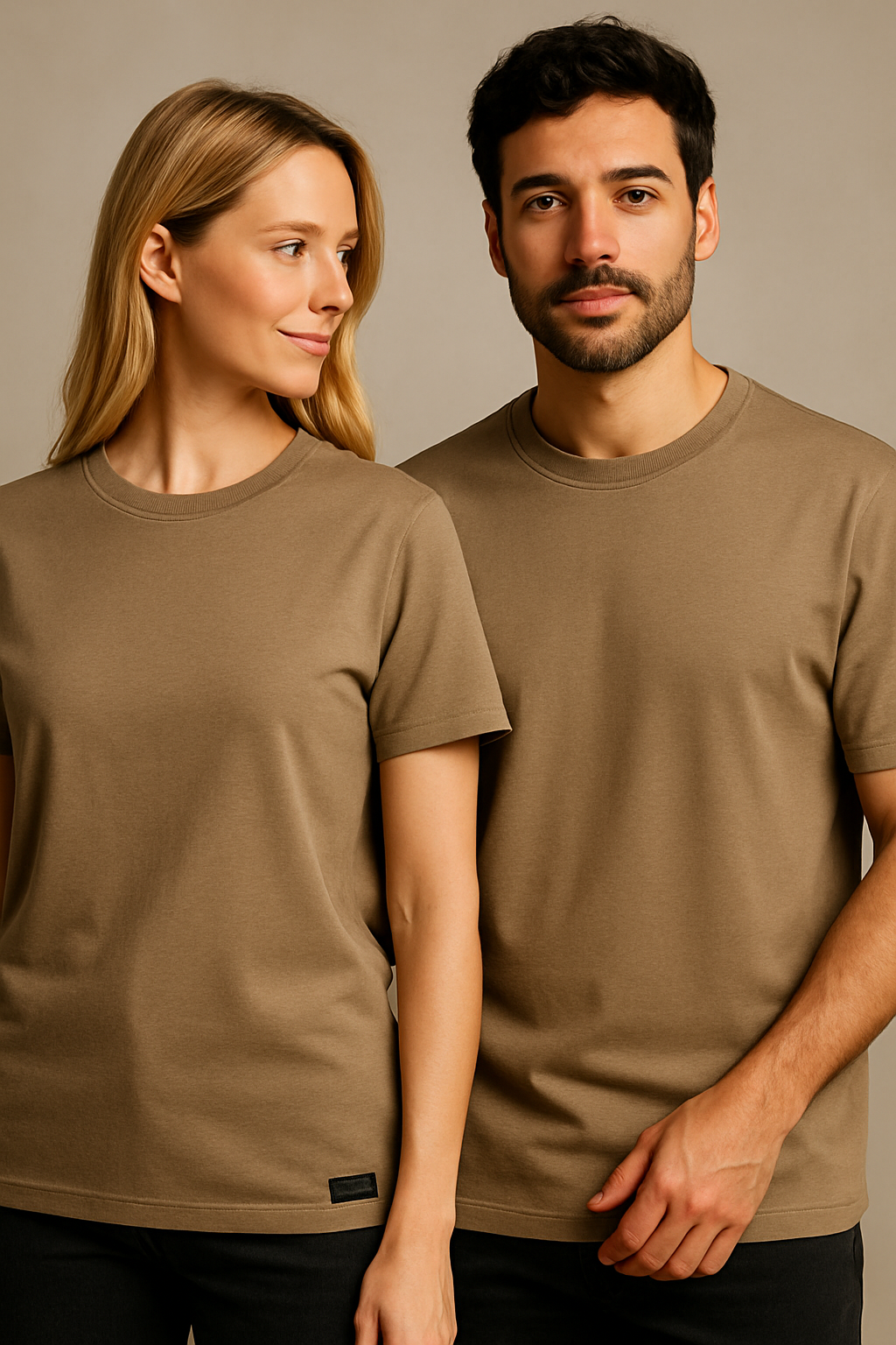 PEPPER UNISEX Active Camel marškinėliai