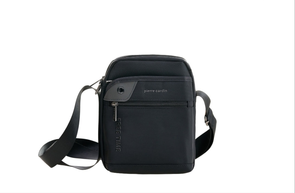 Pierre Cardin black eco leather handbag for men