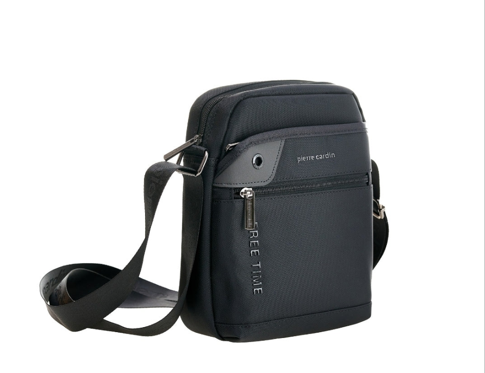 Pierre Cardin black eco leather handbag for men