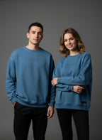 PEPPER 420 UNISEX Dream Royal Blue sweatshirt with inscription on the front and logo on the back