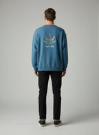 PEPPER 420 UNISEX Dream Royal Blue sweatshirt with inscription on the front and logo on the back