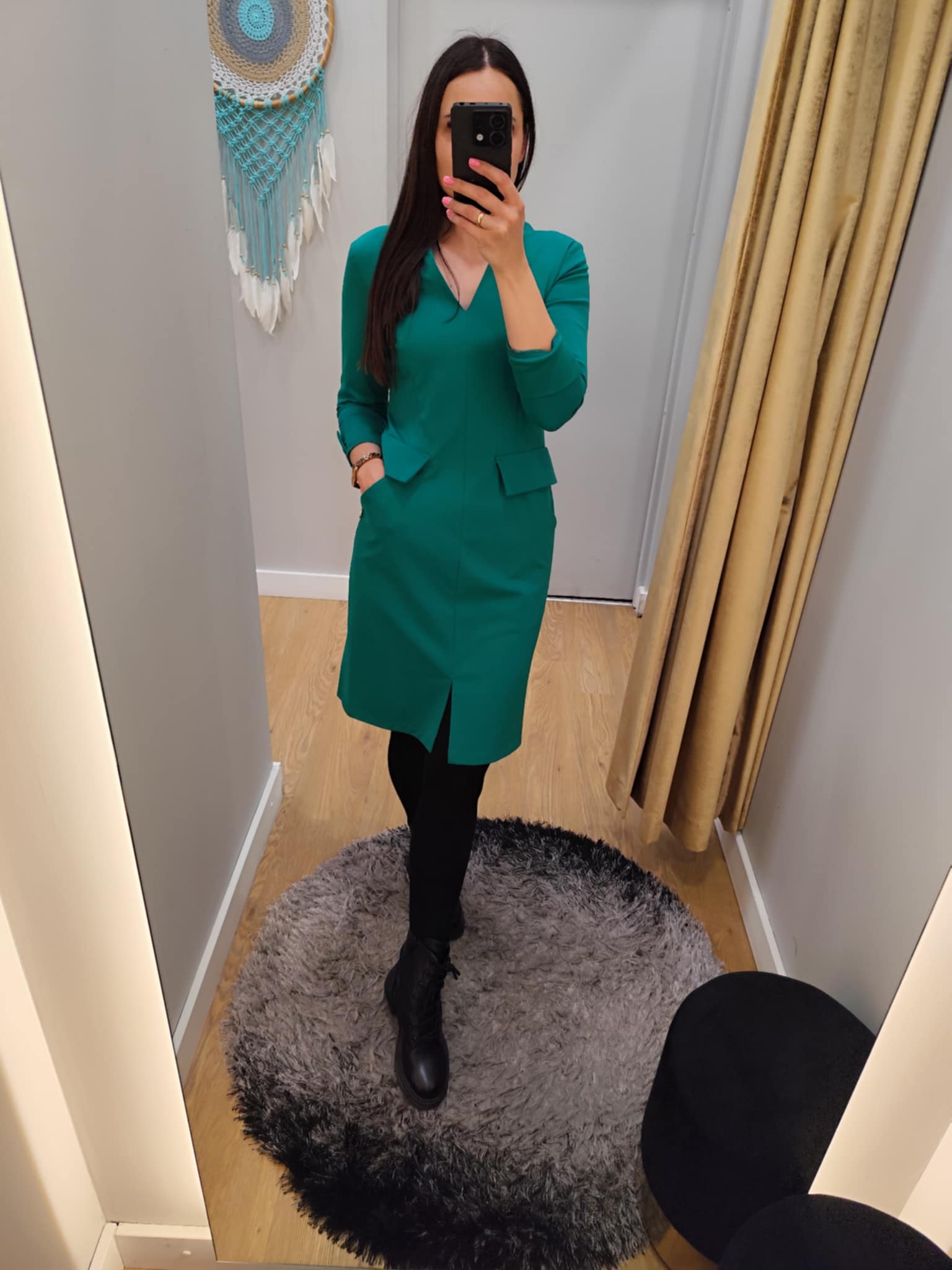 MODERN LINE green dress for women