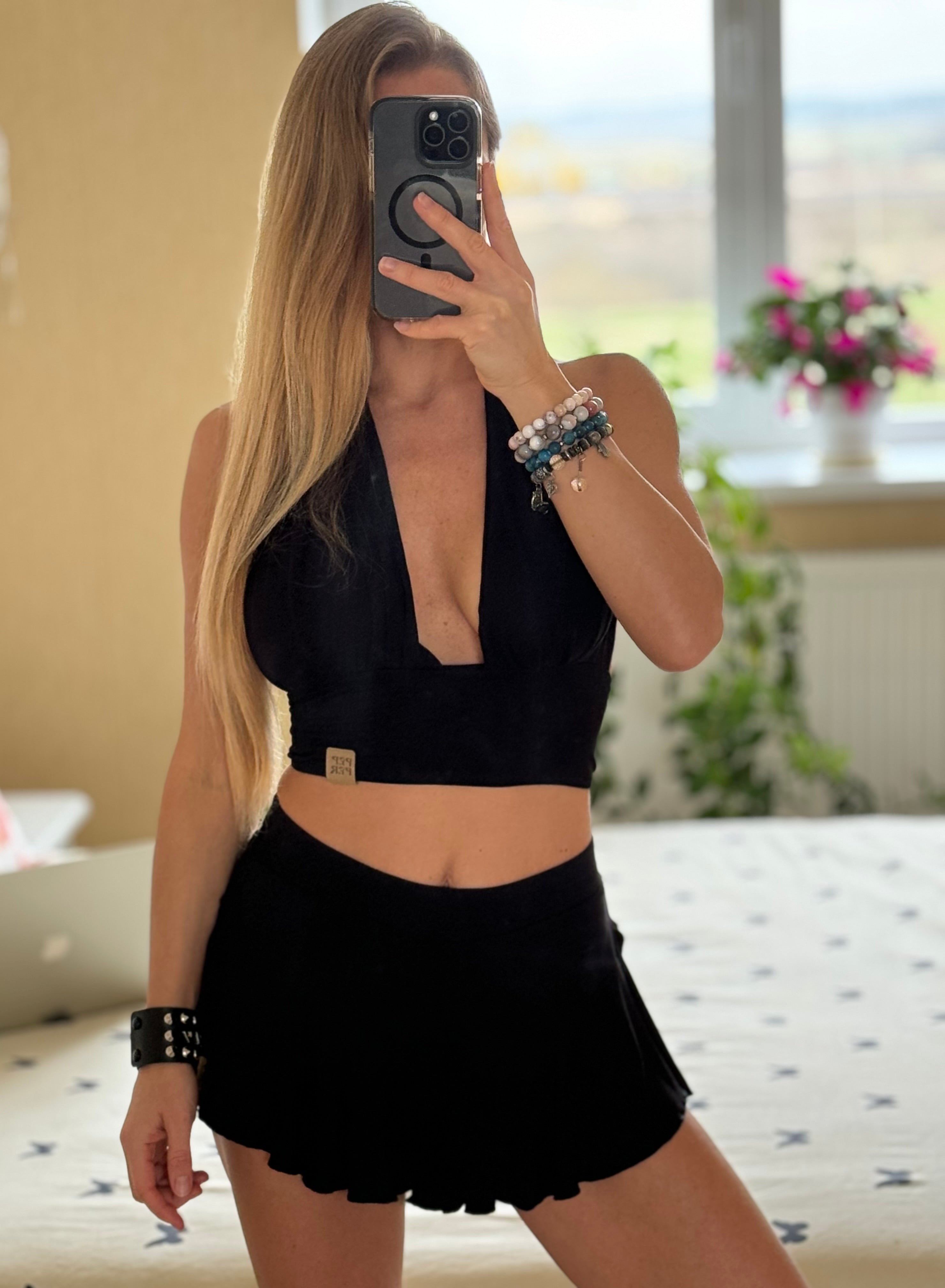 PEPPER one size juodi šortai undinėlė