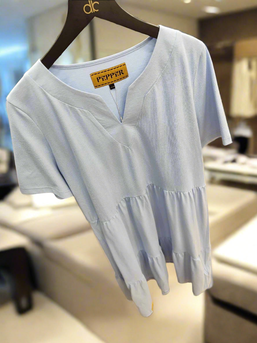 PEPPER sky blue medvilnės suknelė