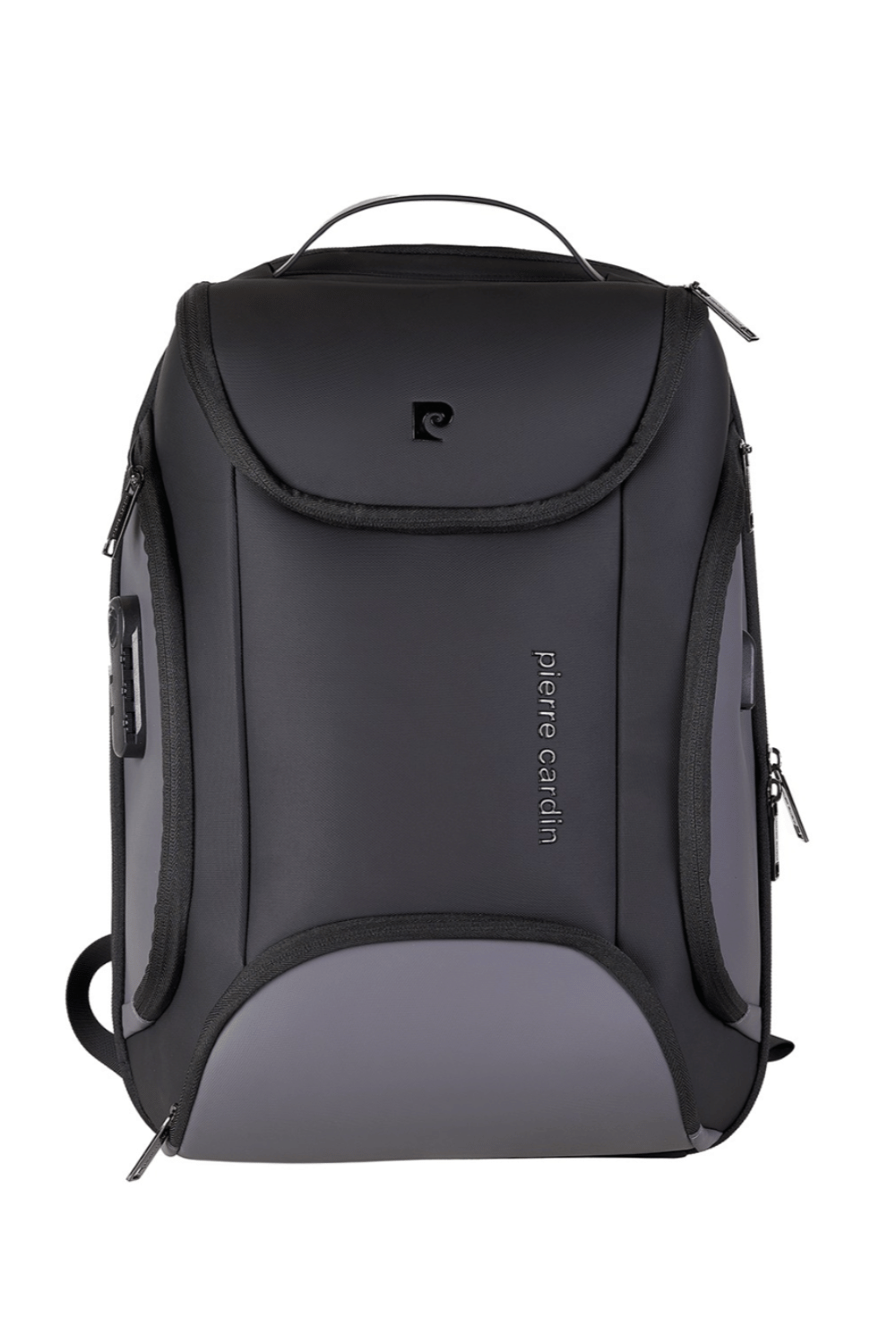 Pierre Cardin black backpack with lock for men