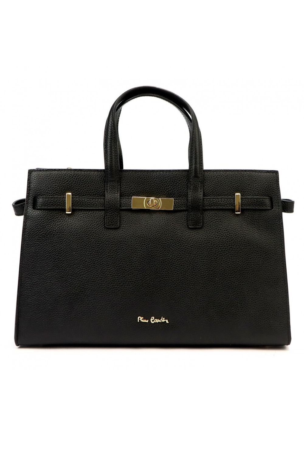 Pierre Cardin black genuine leather handbag for women