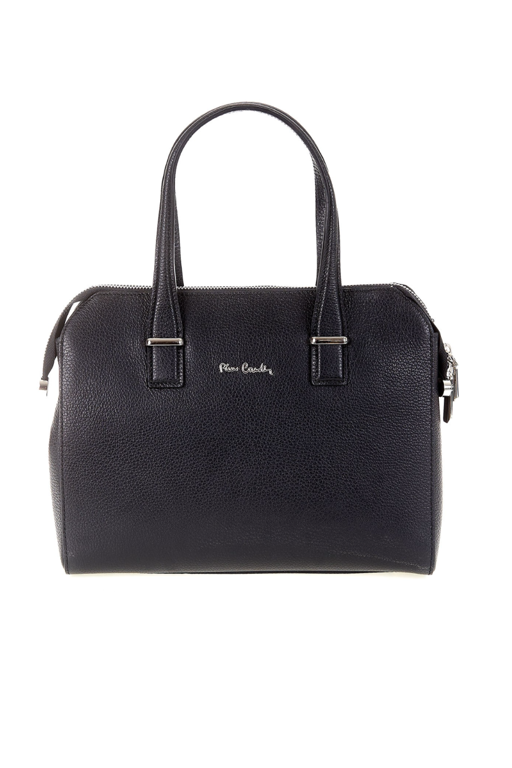Pierre Cardin black genuine leather handbag for women