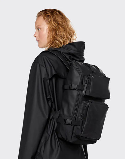 RAINS Charger Backpack juoda kuprinė