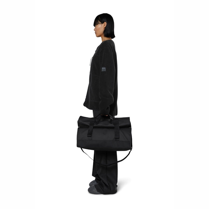 RAINS UNISEX Buckle Rolltop Duffel Black krepšys