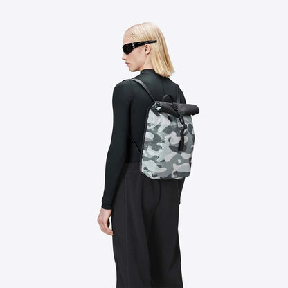 RAINS UNISEX Rolltop Mesh Mini W3 Camo kuprinė