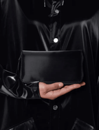 RAINS UNISEX juoda velvet didelė piniginė