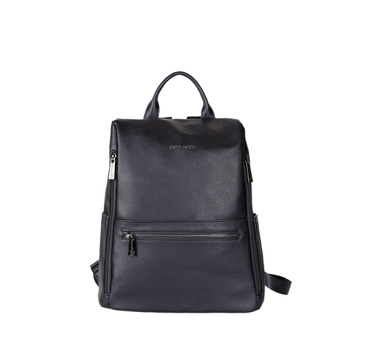 Pierre Cardin eco leather black backpack for women