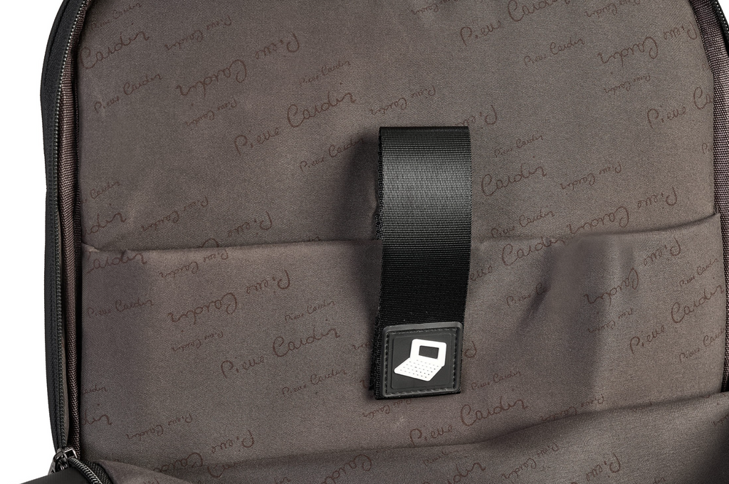 Pierre Cardin eco leather gray backpack for men