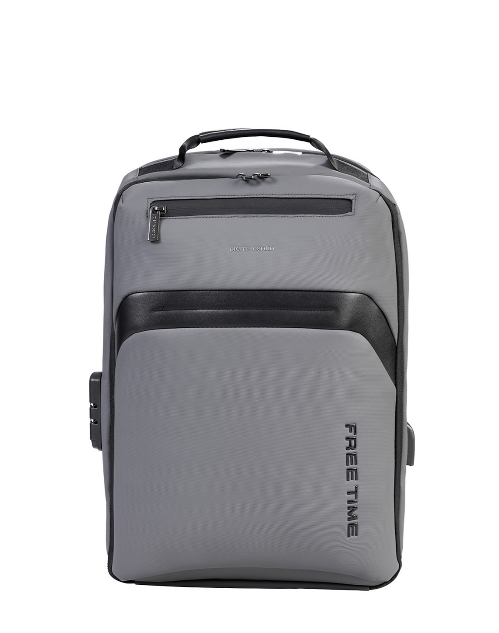 Pierre Cardin eco leather gray backpack for men