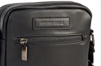 Antonio Basile black eco-leather handbag for men