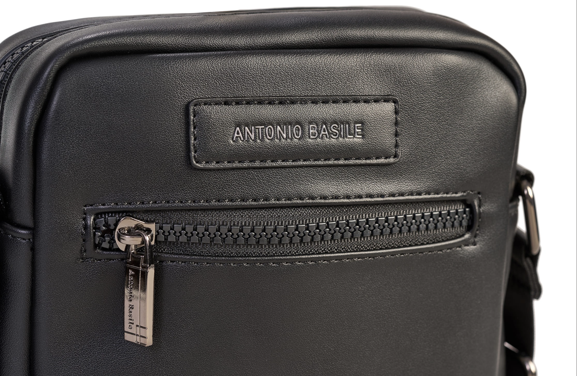 Antonio Basile black eco-leather handbag for men