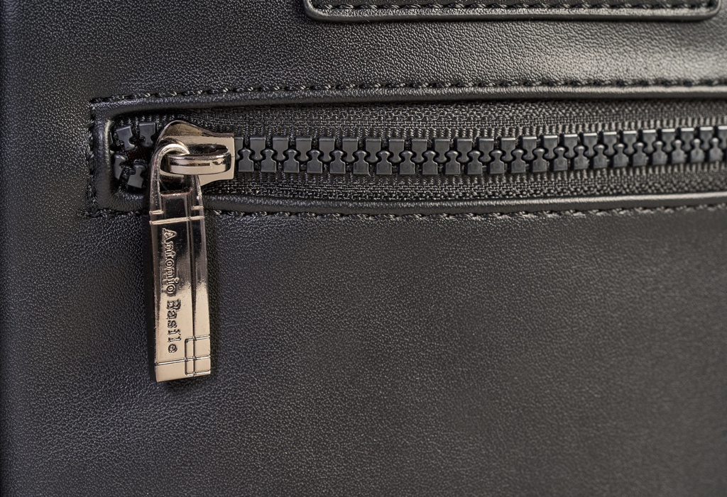 Antonio Basile black eco-leather handbag for men