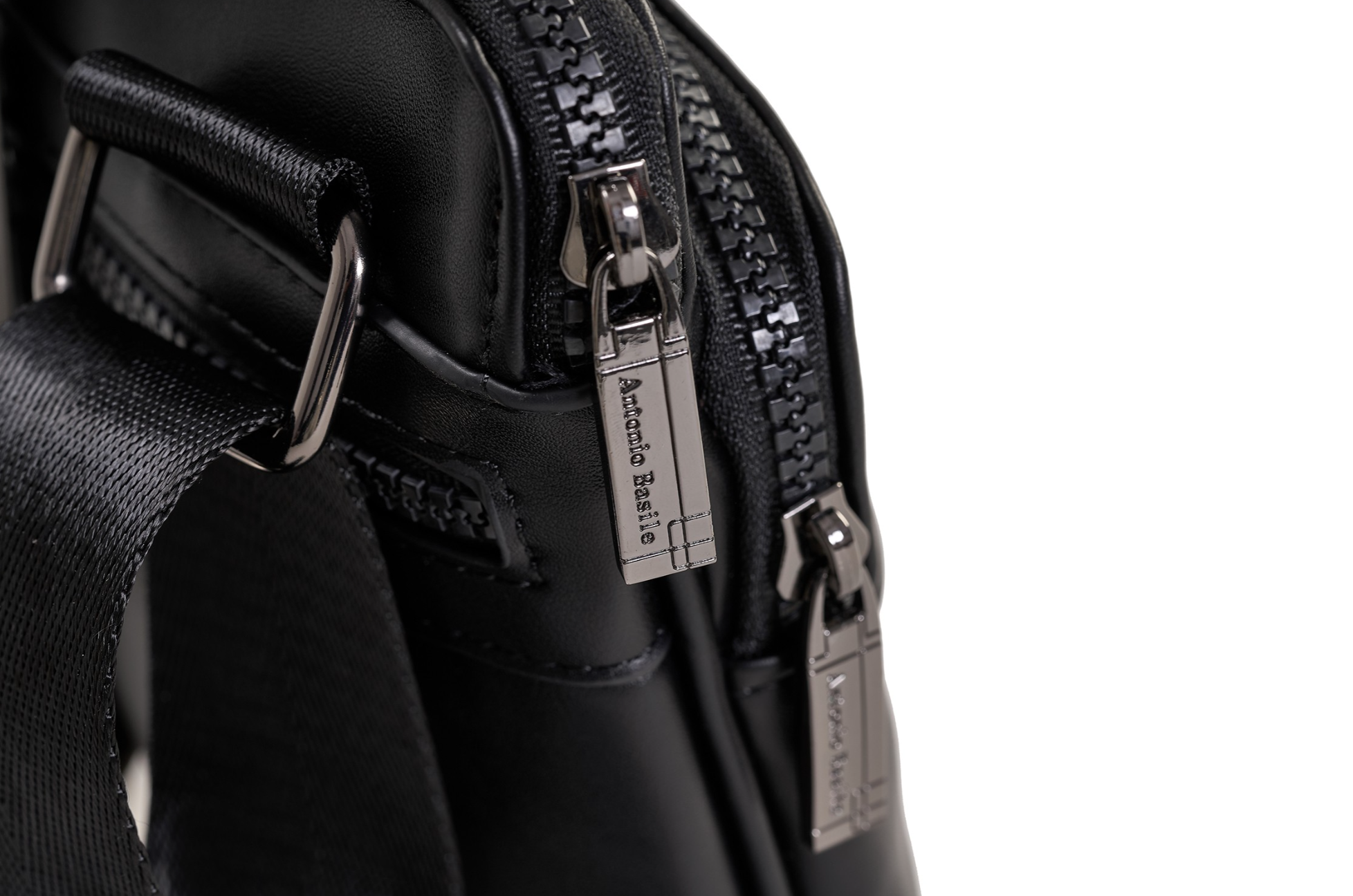 Antonio Basile black eco-leather handbag for men