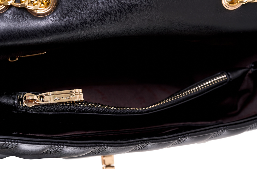 Pierre Cardin eco-leather black shoulder bag for women