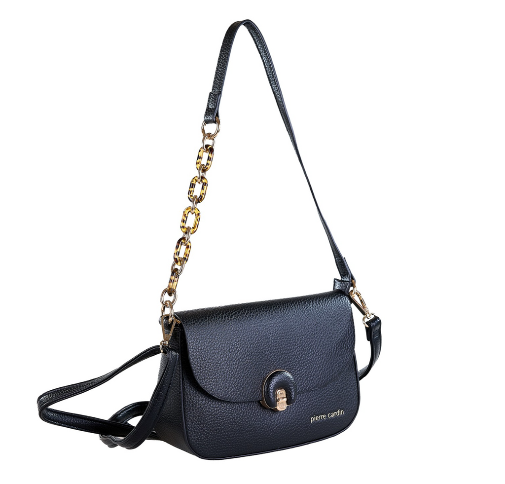 Pierre Cardin eco leather black handbag for women