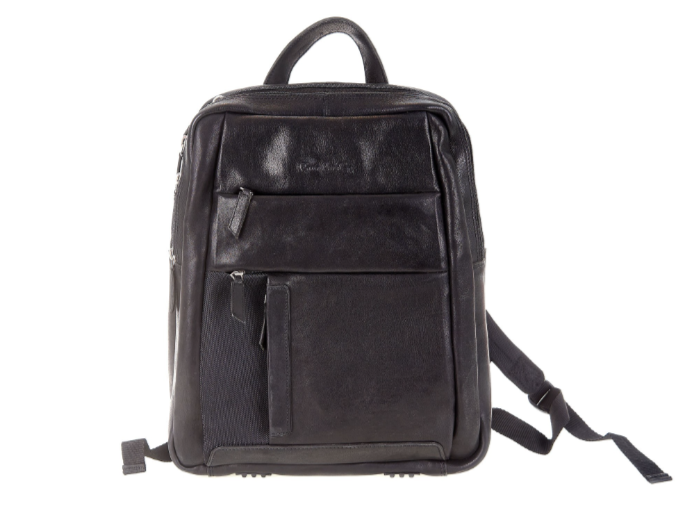 Pierre Cardin black leather backpack