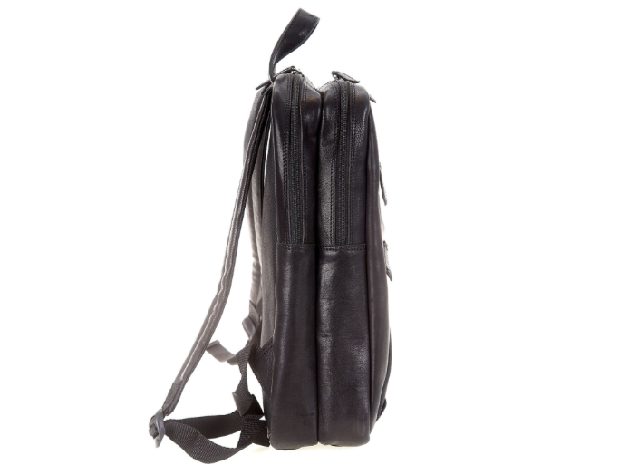 Pierre Cardin black leather backpack